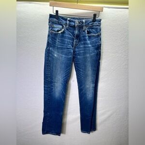 American Eagle Slim Straight Jeans Mens 28/30 Blue‎ Stretch Denim Comfy 2386